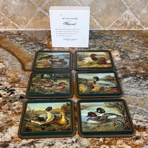 Vintage Pimpernel Set of 6 Duck Coasters with Box Made in England